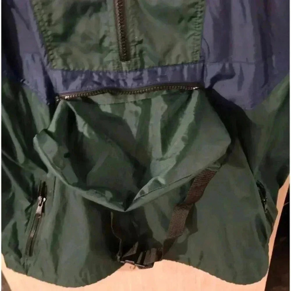 Jansport Vtg 90s Sz Large Nylon Color Block Stow-Away Pocket Windbreaker Hooded - Picture 10 of 10